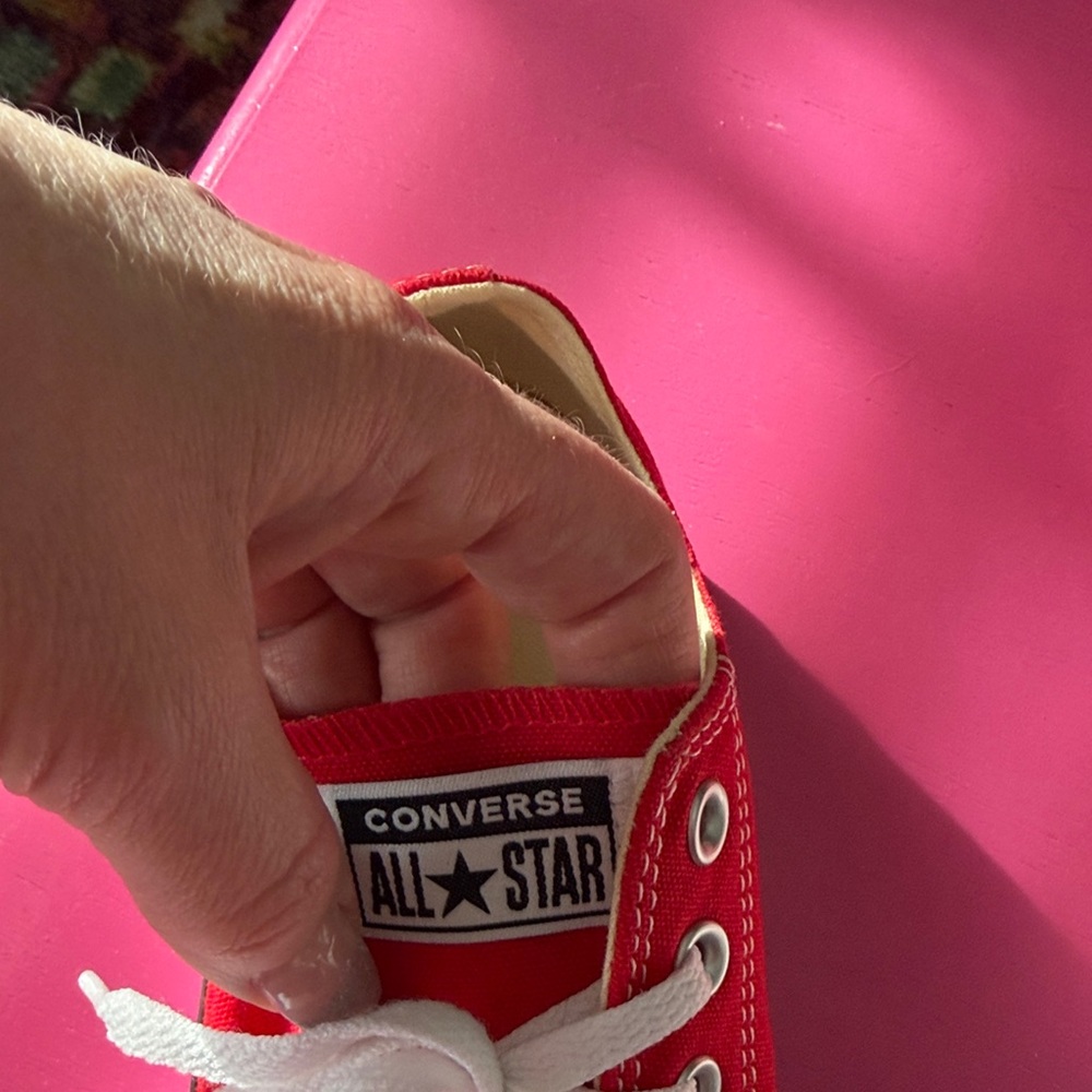 Converse Bold Red and White Sneakers - Picture 2 of 4
